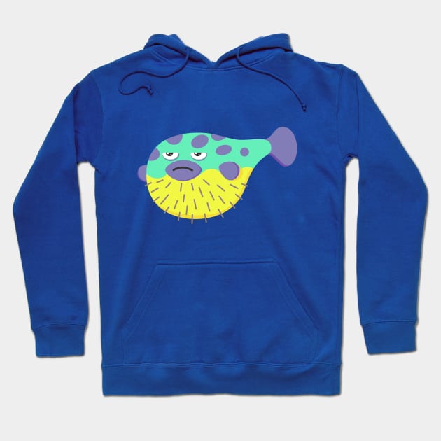 Grumpy Blowfish Hoodie by WakuWaku